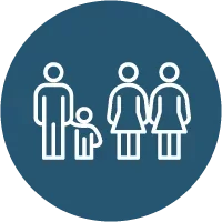 Whole Person Health icon of families